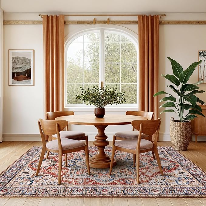AMADA HOMEFURNISHING 5x7 Area Rugs, Washable Living Room Rug Low-Profile - Image 3