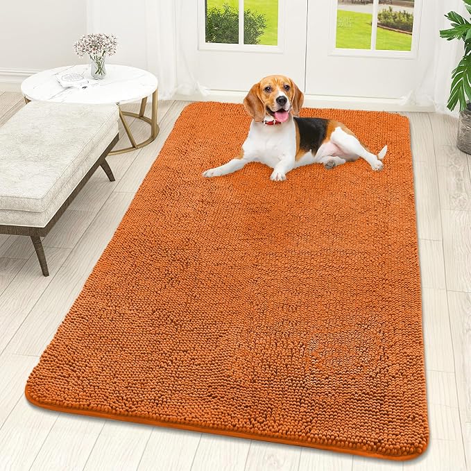 OLANLY Dog Door Mat for Muddy Paws 59x32, Absorbs Moisture and Dirt, Absorbent by OLANLY