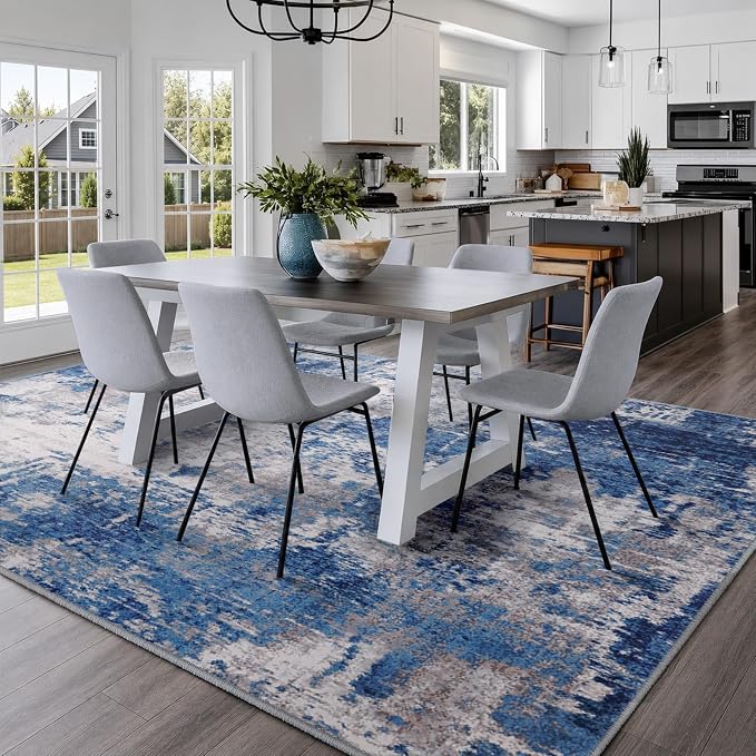 RELEANY Washable 10'x14' Abstract Area Rug - Image 3