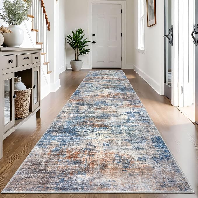 IOHOUZE Abstract Runner Rug 3x14 Ft Long Washable Runners by iOhouze