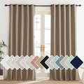 NICETOWN Burlap Vintage Open Linen Weave Flax Thermal Curtains, 100% Blackout by NICETOWN