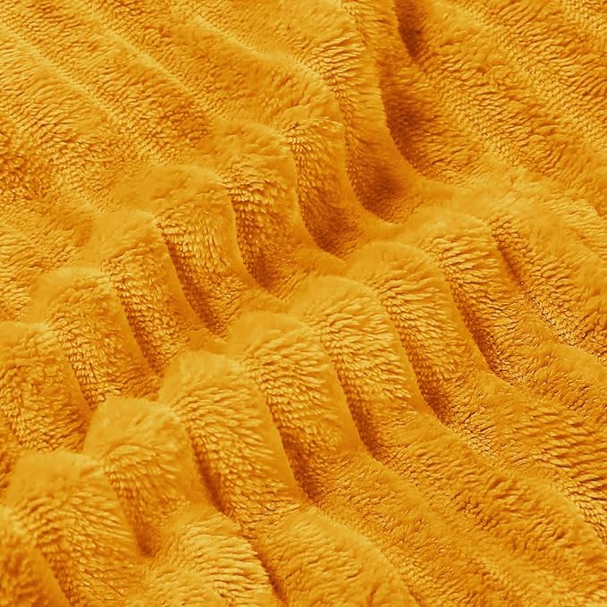 BEDELITE Fleece Blanket King Size – 3D Ribbed Jacquard Soft and Warm Decorative - Image 4