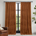 RYB HOME Orange Velvet Curtains 72 inches by RYBHOME