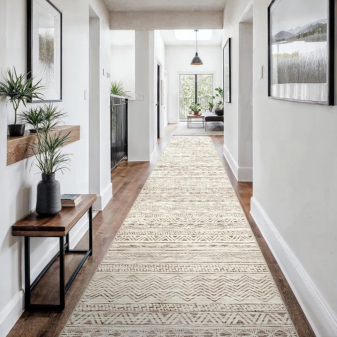 3x18 Washable Kitchen Runner Rug: Modern Moroccan Runners - Image 9