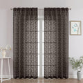 Chyhomenyc Chocolate Sheer Curtains 84 Inch Length 2 Panels Set, Light by Chyhomenyc