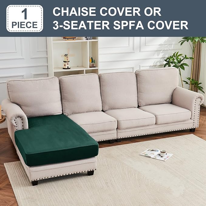 Couch Cover Velvet Chaise Cushion Cover - Image 3