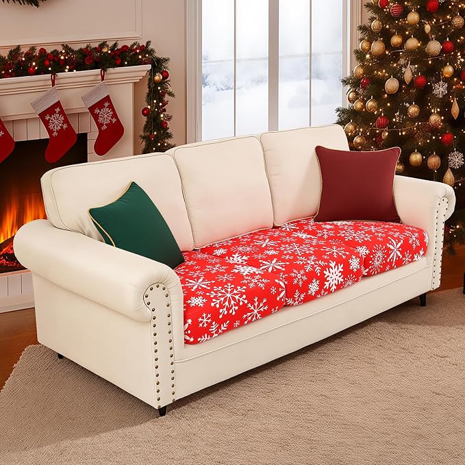 Smiry Printed Couch Cushion Covers, Stretch Soft Couch Covers - Image 2