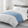 BOURINA Blue Throw Blanket 50 x90 Inches Throw Textured Solid Soft Sofa Throw by BOURINA