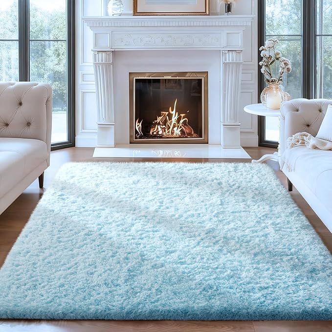 Ophanie Light Blue Rug, Boys 4x6 Rugs by Ophanie