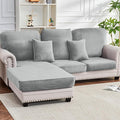 Couch Cover 6-Piece Elastic Velvet Couch Cushion Covers & Chaise Slipcovers by Taque