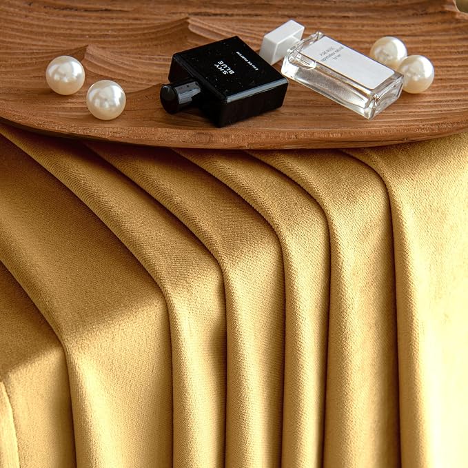 MIULEE Velvet Curtains Golden Elegant Grommet Thermal Insulated Soundproof Room - Image 6