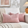 Fancy Homi 2 Packs Blush Pink Lumbar Decorative Throw Pillow Covers 16x32 Inch by Fancy+Homi