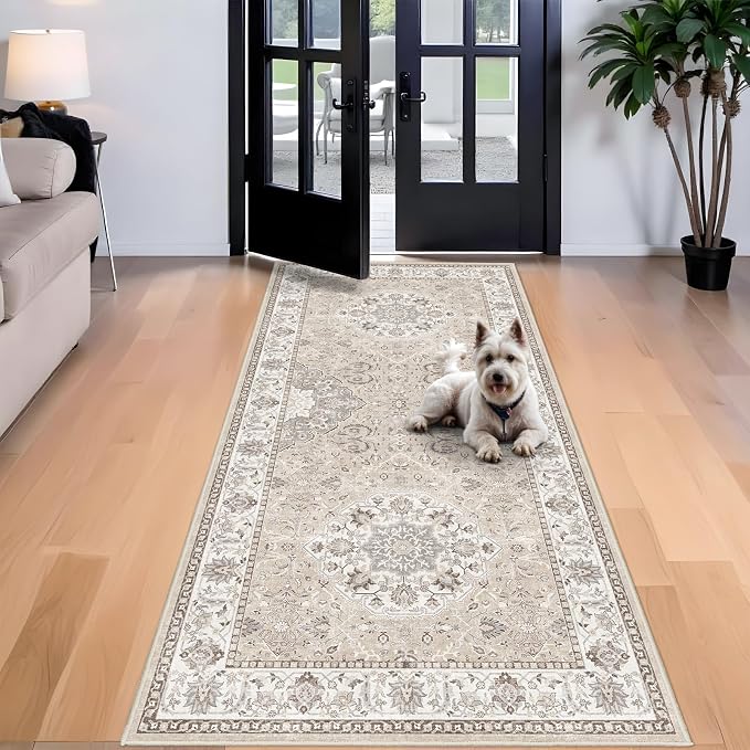 Washable 4x8 Hallway Runner Rug: Vintage 8ft Soft Runners - Image 2