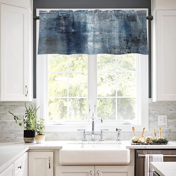 Emvency 4 Pack Valances Window Treatments, 52x18 Inch Rod Pocket Valances - Image 5