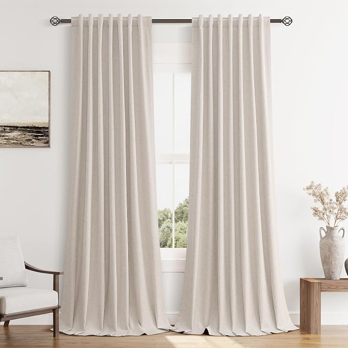 Guken 100% Blackout Curtains 90 Inch Length 2 Panels Set by Guken