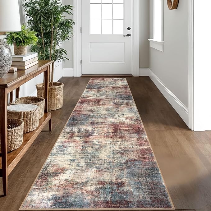IOHOUZE Abstract Runner Rug 2x10 Ft Washable Runners by iOhouze