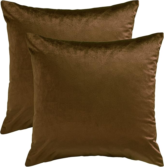 GIGIZAZA Decorative Throw Pillow Covers Set of 2, 26 x 26 Chocolate Couch - Image 4