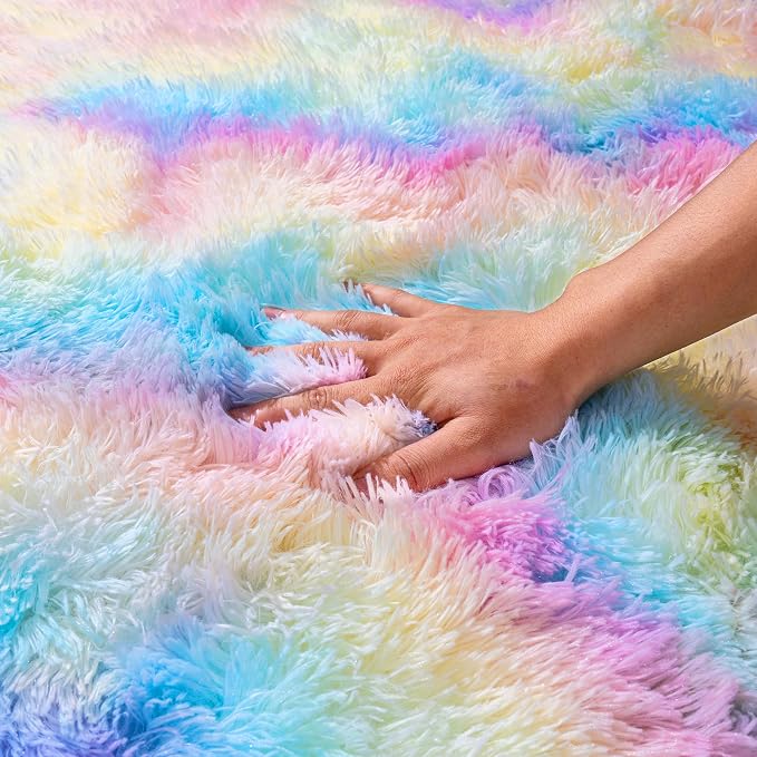 Rainbow Runner Rugs for Bedroom, 2x6 Rug Runners for Cute Girls Room, Bedside - Image 6