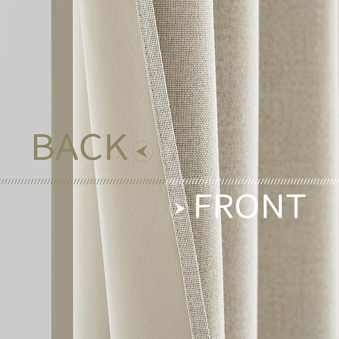 MIULEE 100% Blackout Polyester Textured Curtains - Image 6