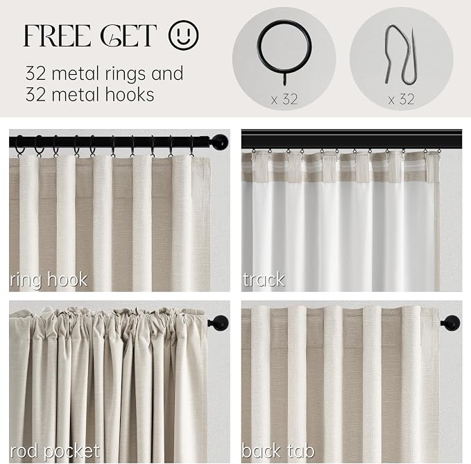 100% Blackout Curtains 70 Inch Wide 90 Inch Long - Image 3