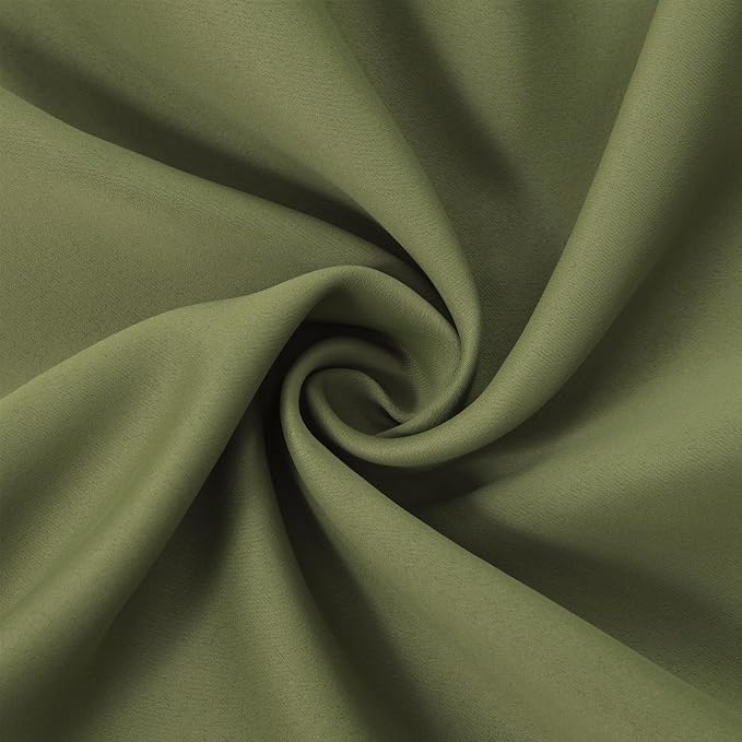 LEMOMO Olive Blackout Curtains/52 x 95 Inch/Set of 2 Panels Thermal Insulated - Image 5
