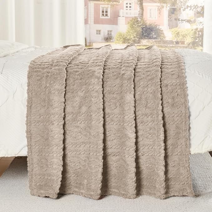 50x70 Inch Brown Throw Blanket - Image 5