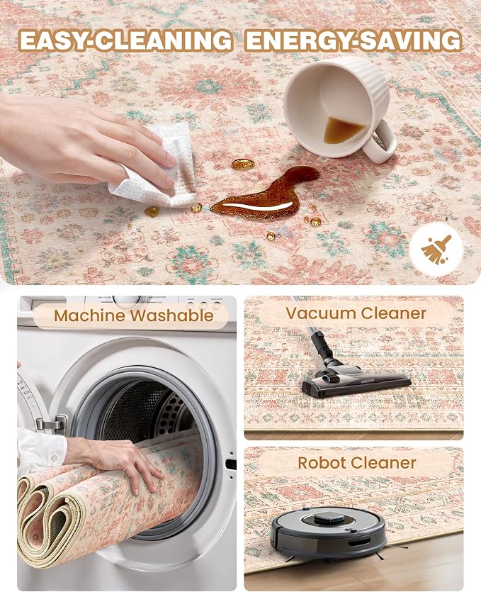 Runner Rug 2x6, Non Slip Washable Rugs - Image 8