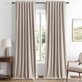 MIULEE 100% Blackout Linen Curtains by MIULEE