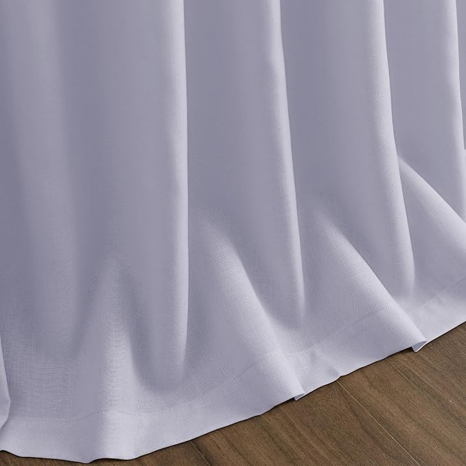 Nanspring Lavender Purple Linen Curtains 90 Inches Long - Image 9