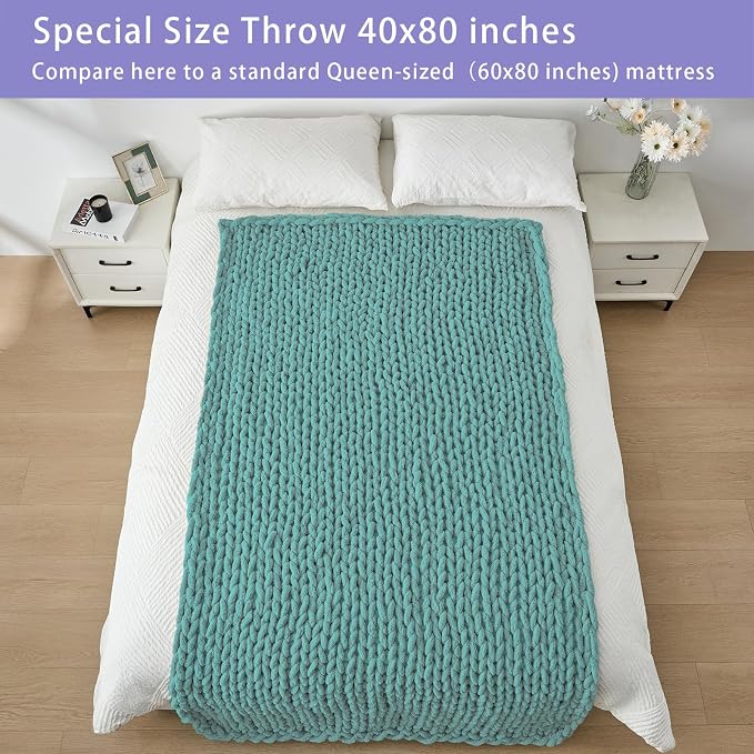 Bigacogo Chunky Knit Throw Blanket - Image 5
