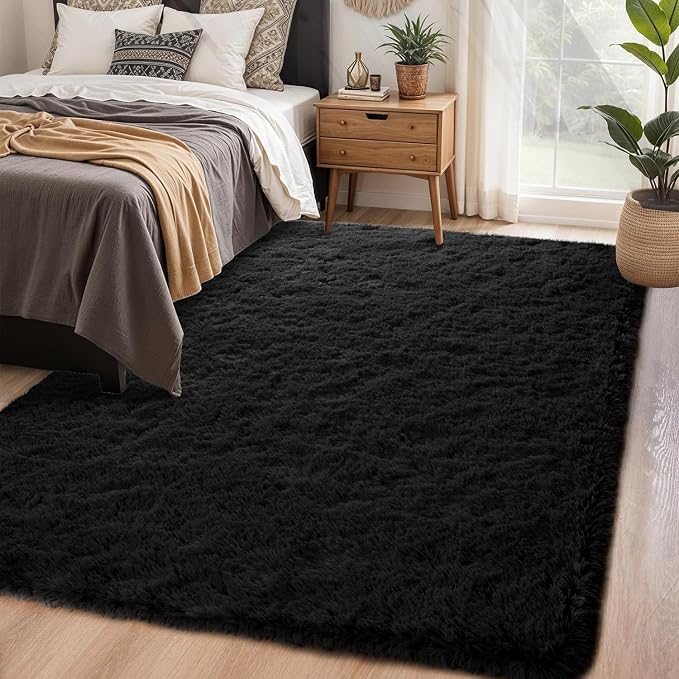 Chicrug Soft Runner Rug for Bedroom Living Room Plush Fluffy Rugs 5x7 Feet - Image 5