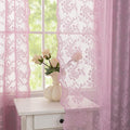 YJ YANJUN Vintage Lace Curtains 84 Inches Long-Victorian Floral Pattern Lalic by YJYANJUN