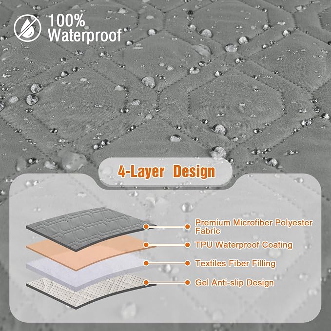 VANSOFY Waterproof Recliner Couch Covers, Sofa Covers 1-Piece Washable - Image 7