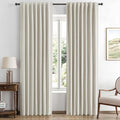 MIULEE 100% Blackout Linen Curtains by MIULEE