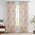 jinchan Linen Blend Curtain Floral Curtains by JINCHAN
