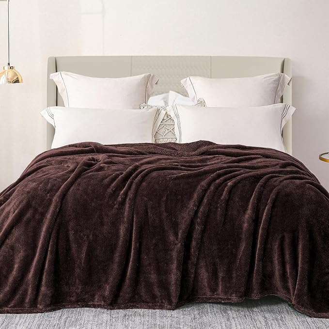 Exclusivo Mezcla Plush Fuzzy Fleece Bed Blanket King Size, Super Soft, Fluffy by ExclusivoMezcla
