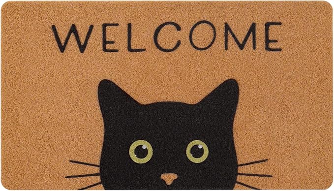 UINI Door Mat Cat Welcome Mat, Non-Slip Cat Welcome Mats by UINI