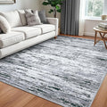 Lansny Modern Abstract 5x7 Machine Washable Area Rug Non-Slip Soft Bedroom by lansny