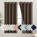 NICETOWN Coffee Vintage Linen 100% Blackout Curtains by NICETOWN