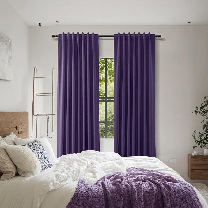 Guken 100% Blackout Curtains 84 Inch Length 2 Panels Set - Image 8