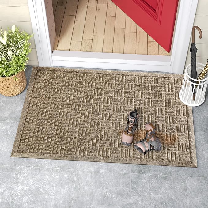 Mibao Front Door Mat Indoor Outdoor Entrance, Dirt Trapping Waterproof - Image 7