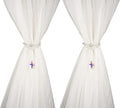 SUQ I OME 2 Pack of Luxury Crystal Beaded Magnetic Curtain Tieback and Holdback by SUQIOME