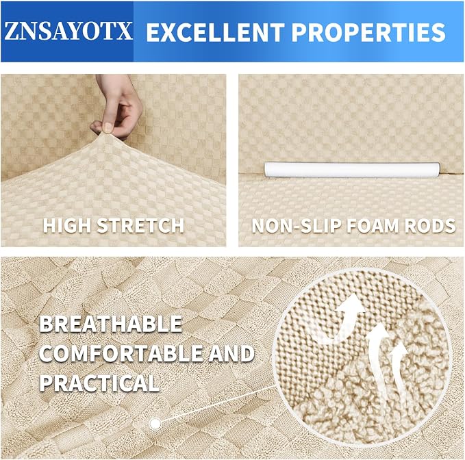 ZNSAYOTX 1 Piece Jacquard Couch Covers - Image 5