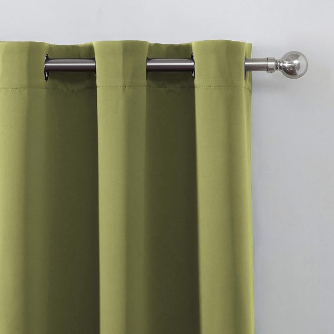 LEMOMO Blackout Curtains 66 x 95 inch/Olive Green Curtains Set of 2 - Image 7