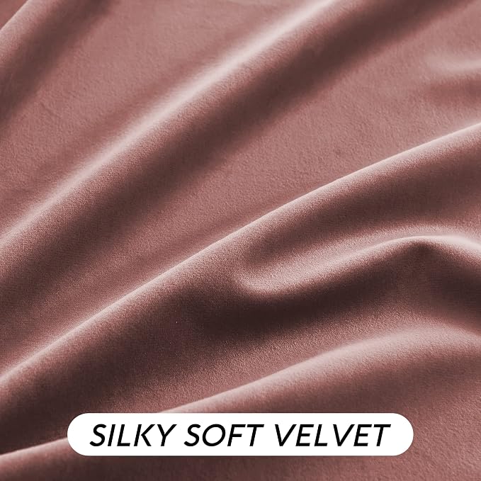 RYB HOME Pink Velvet Curtains 102 inches - Image 5