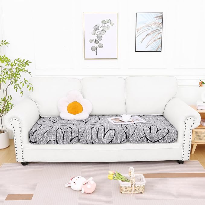 Smiry Printed Couch Cushion Covers, Stretch Soft Couch Covers - Image 5