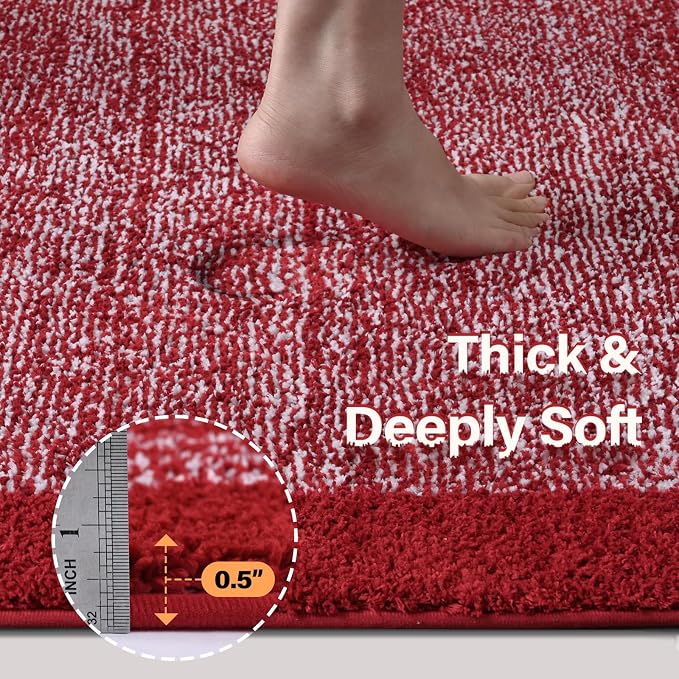 48x32 Large Bathroom Rugs Washable Non Slip, Soft Absorbent Quick Dry Mats - Image 4
