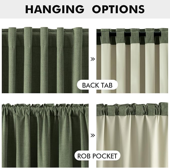 MIULEE 100% Blackout Linen Curtains - Image 5