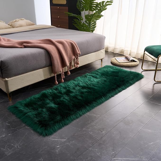 EasyJoy Ultra Soft Fluffy Rugs Faux Fur Rug Chair Cover Seat Pad Fuzzy Area Rug - Image 4