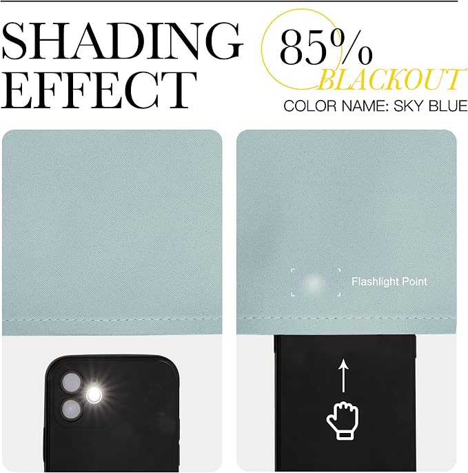 NICETOWN Sky Blue Curtains for Kids Room - Image 7